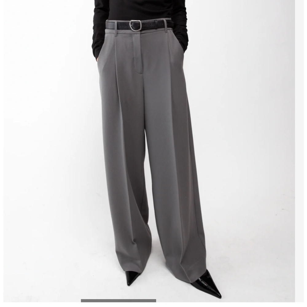 NWT Oak + Fort Wide Leg Pants in Gunmetal